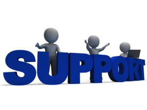 Support Word Showing Assistance Service And Help